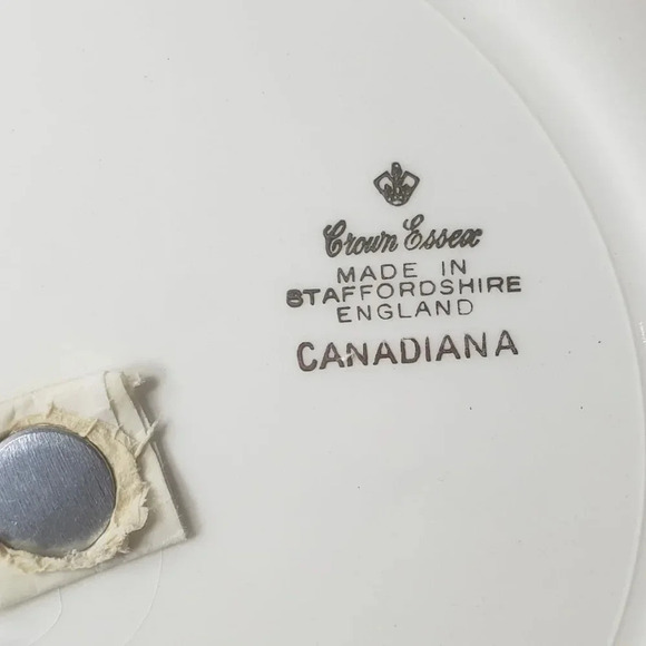 Vintage  Crown Essex Canadiana Wheat Pattern 2-Tier Cake Stand with Handle, - Picture 7 of 8